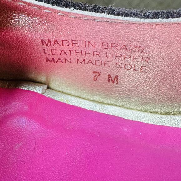 Lilly Pulitzer Shoes Womens 7 Brown Suede Wedge Peep Toe Leather Upper - Picture 11 of 12